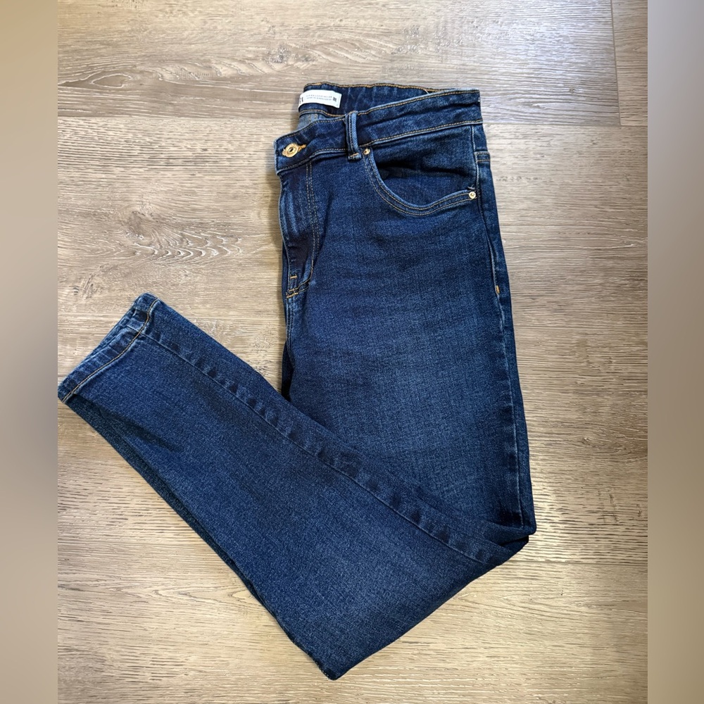 Zara Women's Skinny Jeans - Dark Blue